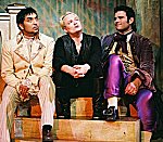 Rommel Sulit at Guildenstern, Guy Roberts as Hamlet and Andrew Gallant and Rosencrantz