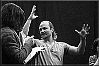 Guy Roberts directing Nancy Bishop in Romeo and Juliet